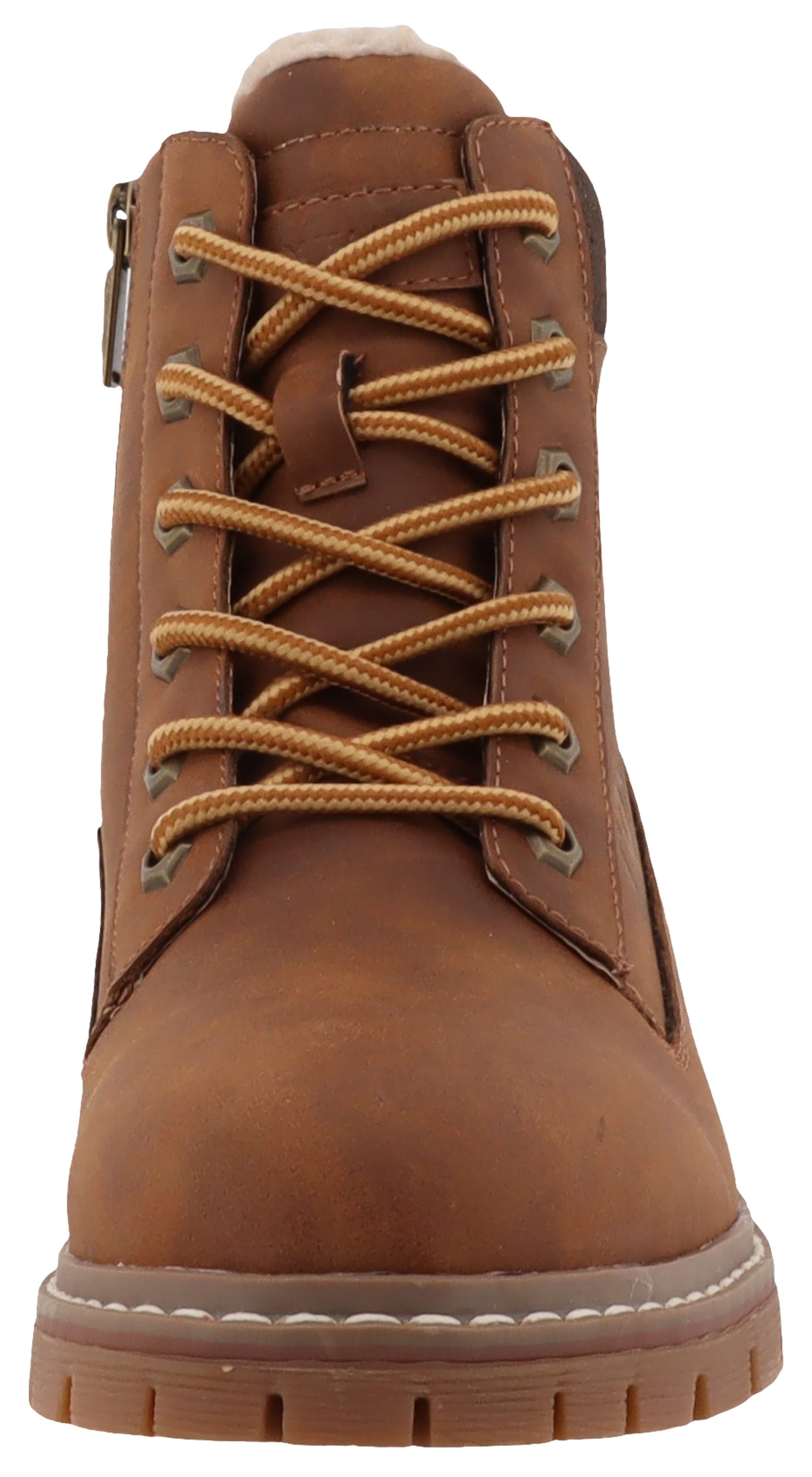 TOM TAILOR Winterboots  , Blockabsatz, Winterstiefelette, Schnürboots mit Logoprägung
