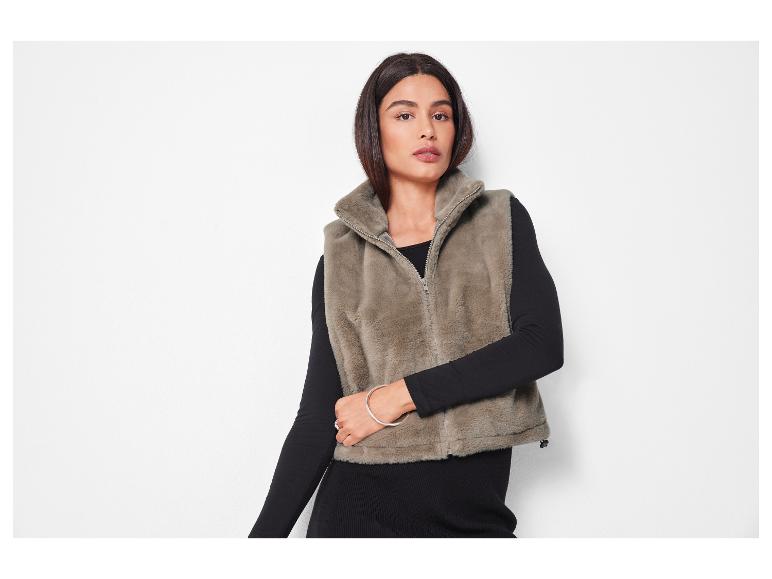 Pluche dames bodywarmer