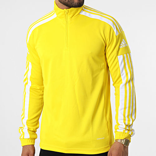 Sweat Col Zippé A Bandes GP6474 Jaune