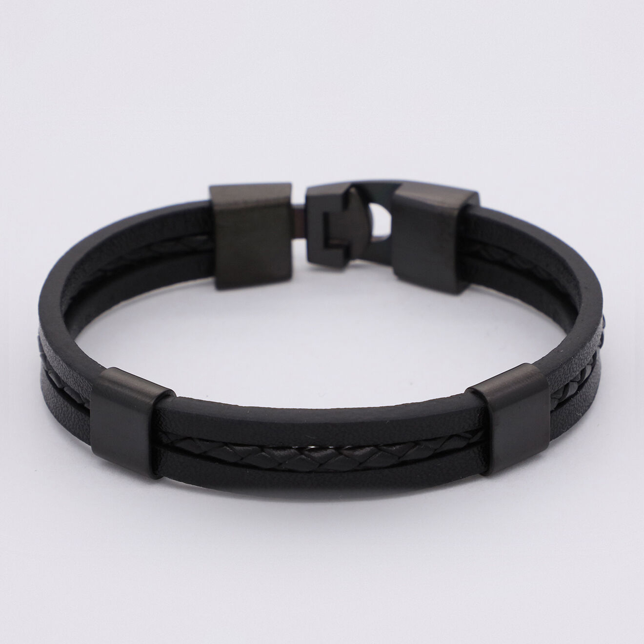 Jacobson Bracelet en Cuir noir