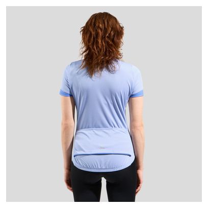 Maillot Manches Courtes Femme Odlo Essentials 1/2 Zip Bleu