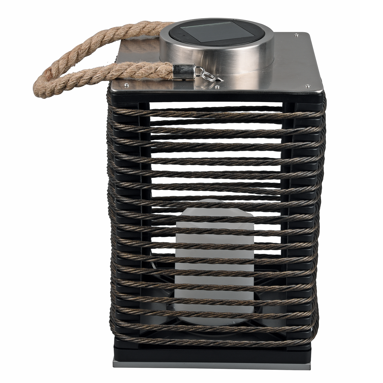 Solar-LED-Laterne - schwarz - 28 cm hoch