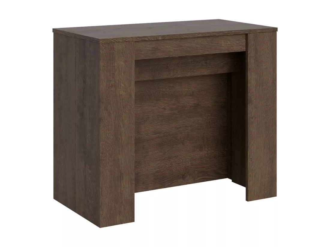 Console extensible 90x48/296 cm Venus Noyer rallonges internes