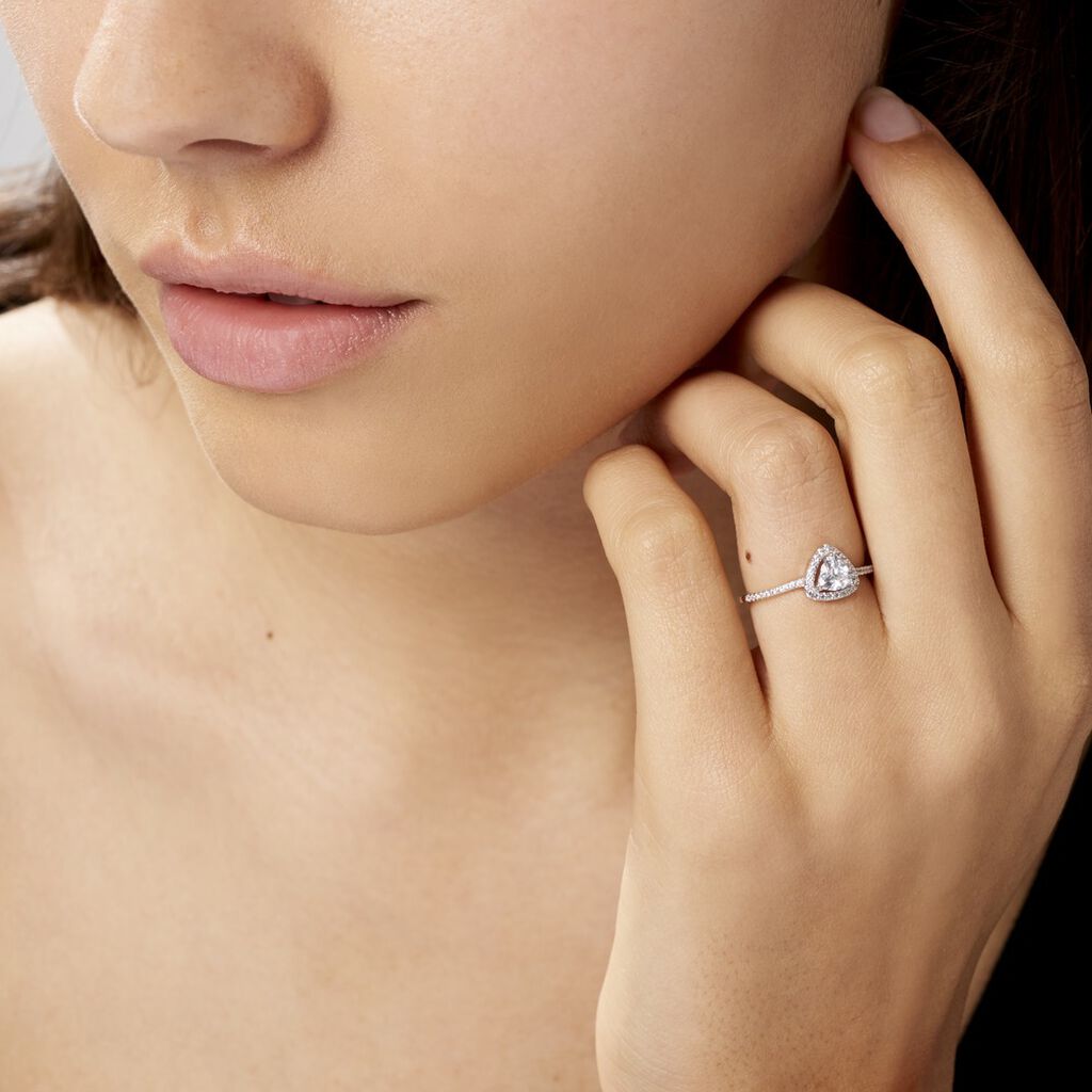 Bague Amantine Argent Blanc Oxyde De Zirconium