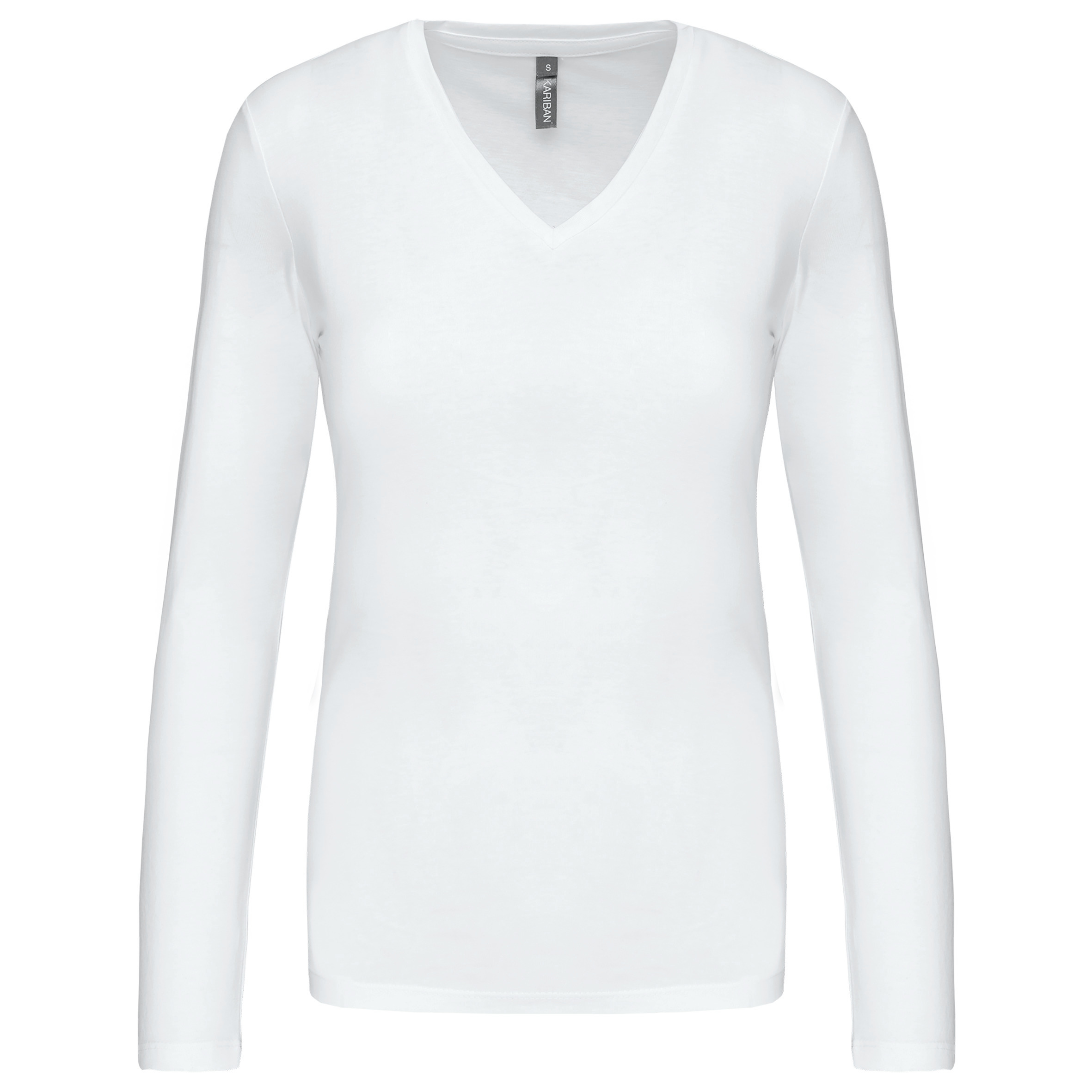 Kariban K382 - T-SHIRT COL V MANCHES LONGUES FEMME