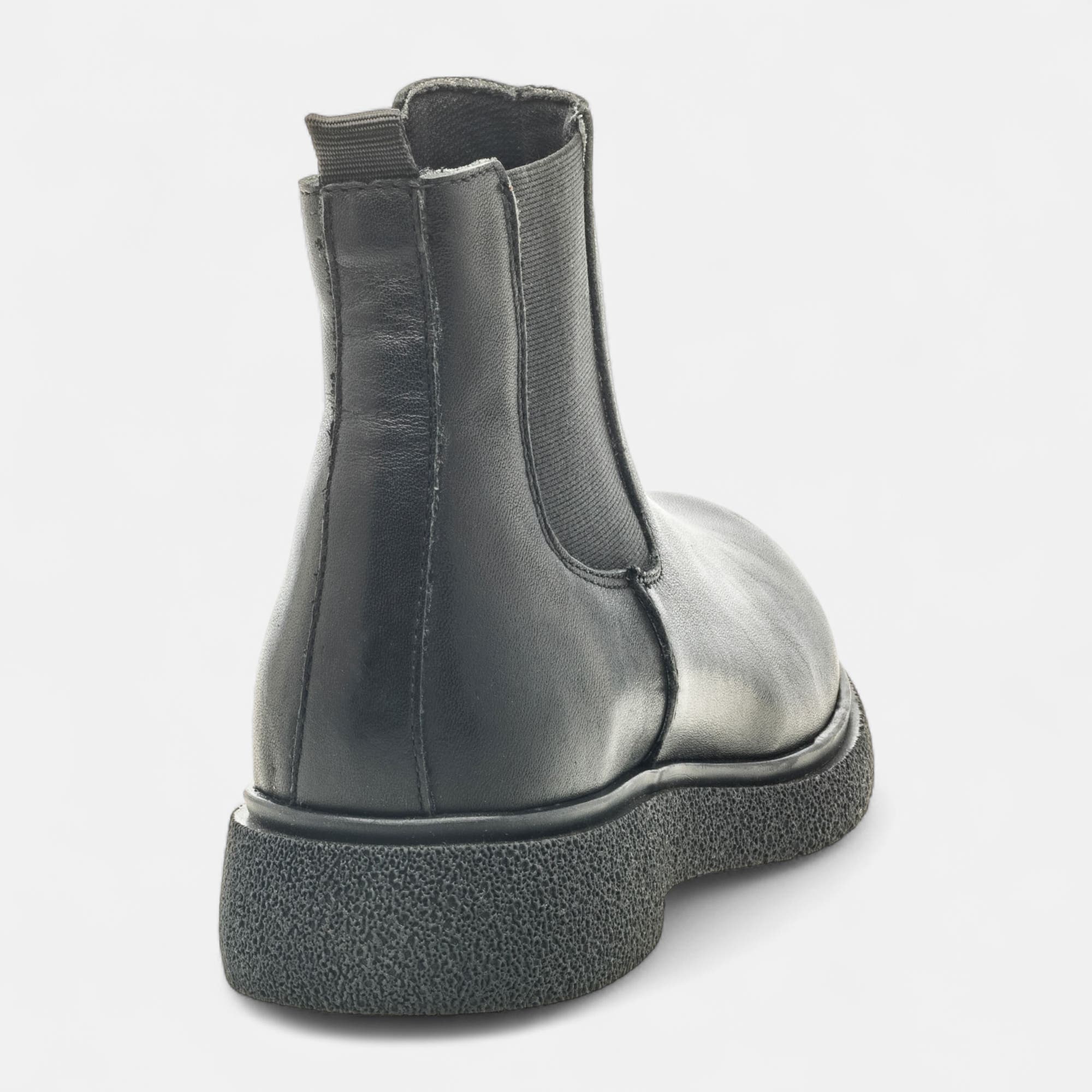 Boots chelsea Femme en cuir noir