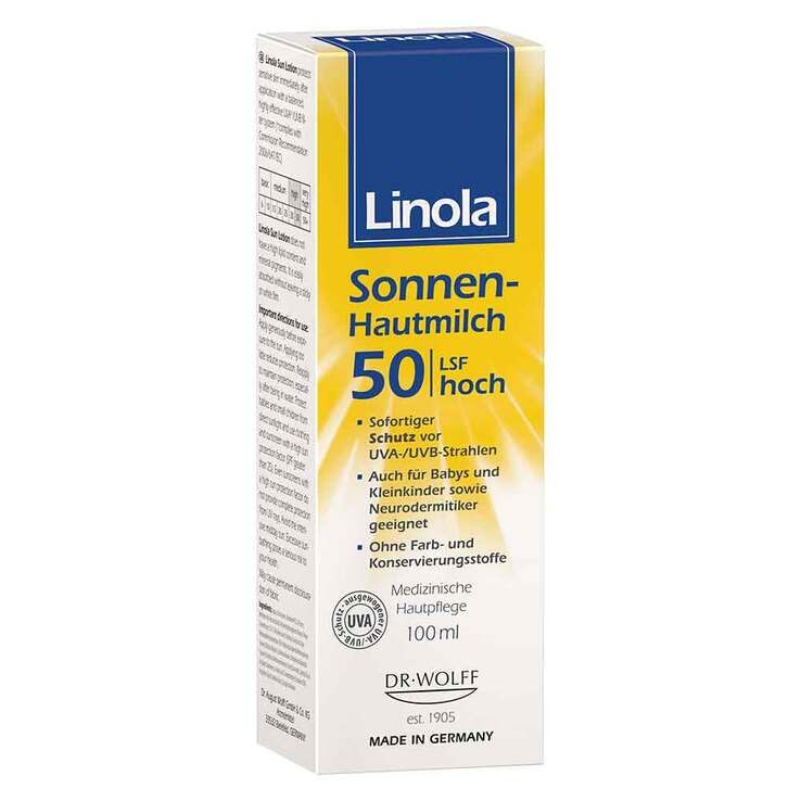 Linola Sonnen-Hautmilch LSF 50, 100 ml