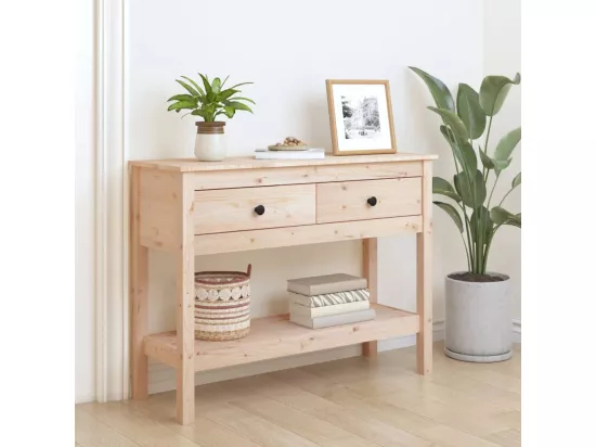 Table console 100x35x75 cm Bois massif de pin