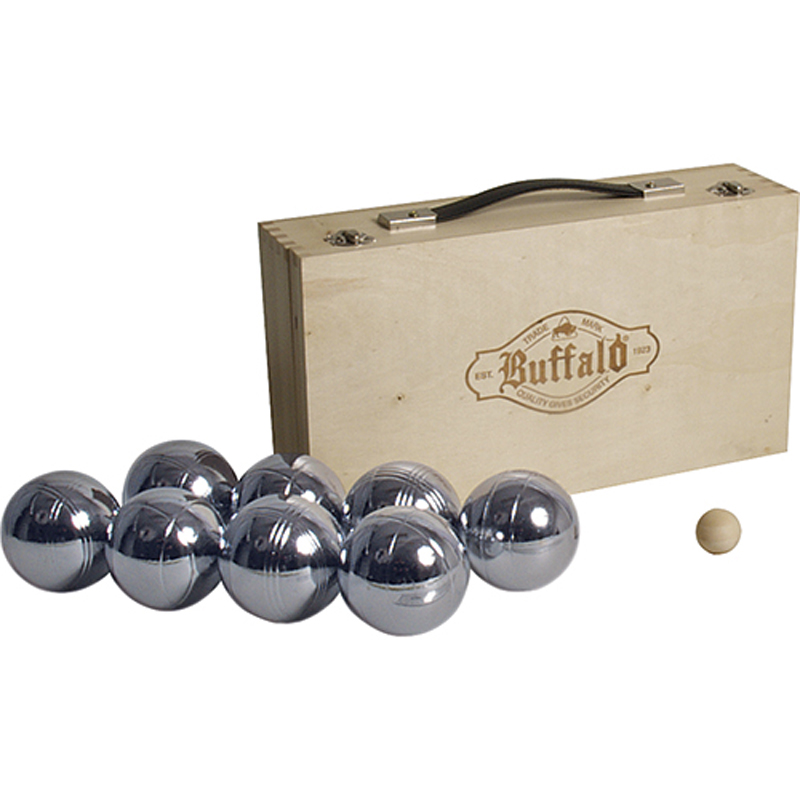 Buffalo metaal Jeu de Boules set in houten doos