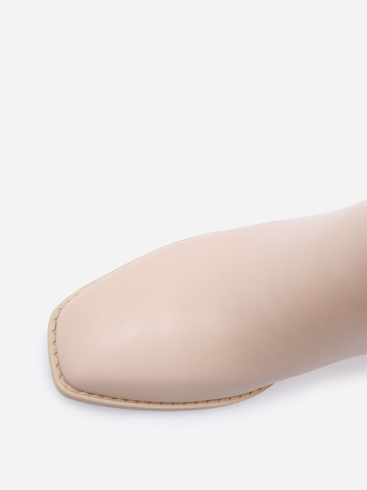 Bottines à talon carré et mors doré- Taupe