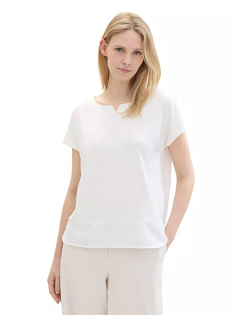 TOM TAILOR T-Shirt weiss
