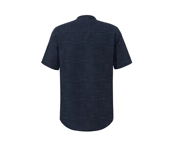 Kurzarmhemd mit Leinen, navy