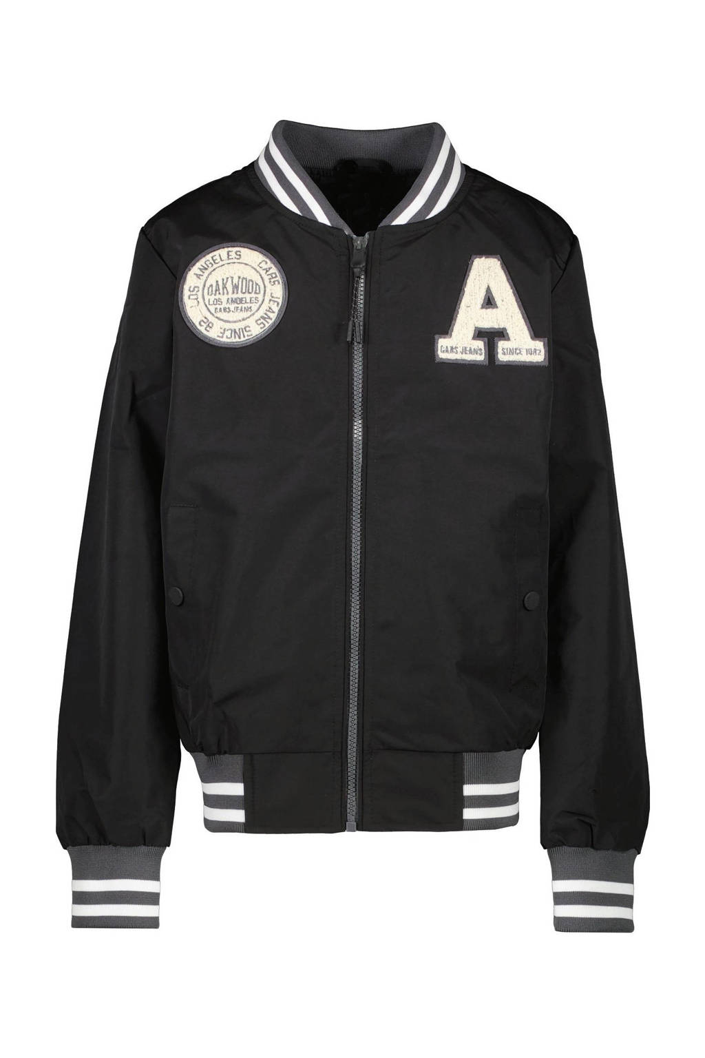 Cars baseball jacket JUSTIN met logo zwart/wit