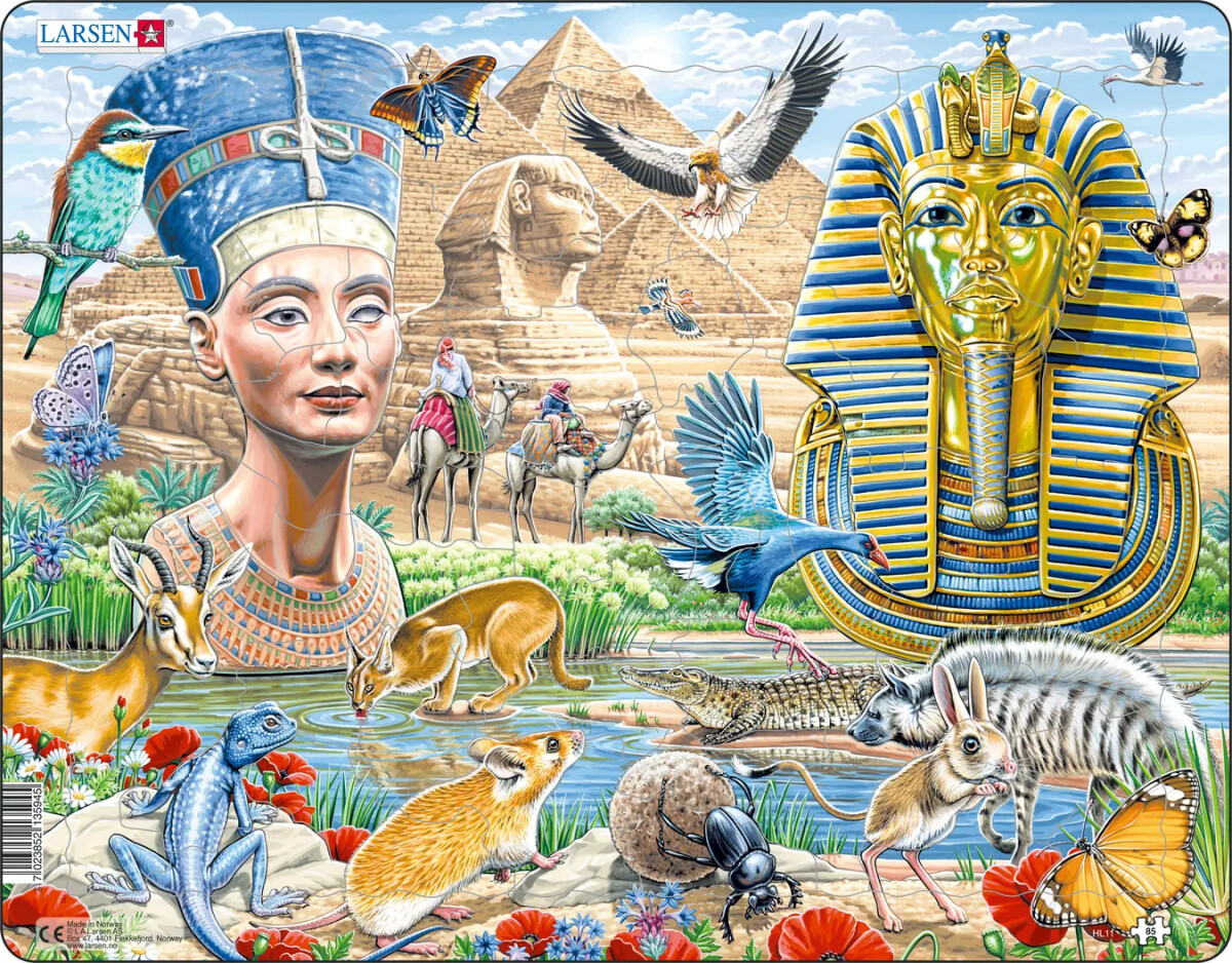 Larsen Puslespil - Sphinx Og Pyramider - 85 Brikker