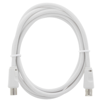 Q-Link coax kabel 1.5 meter stekker recht wit kabelkeur
