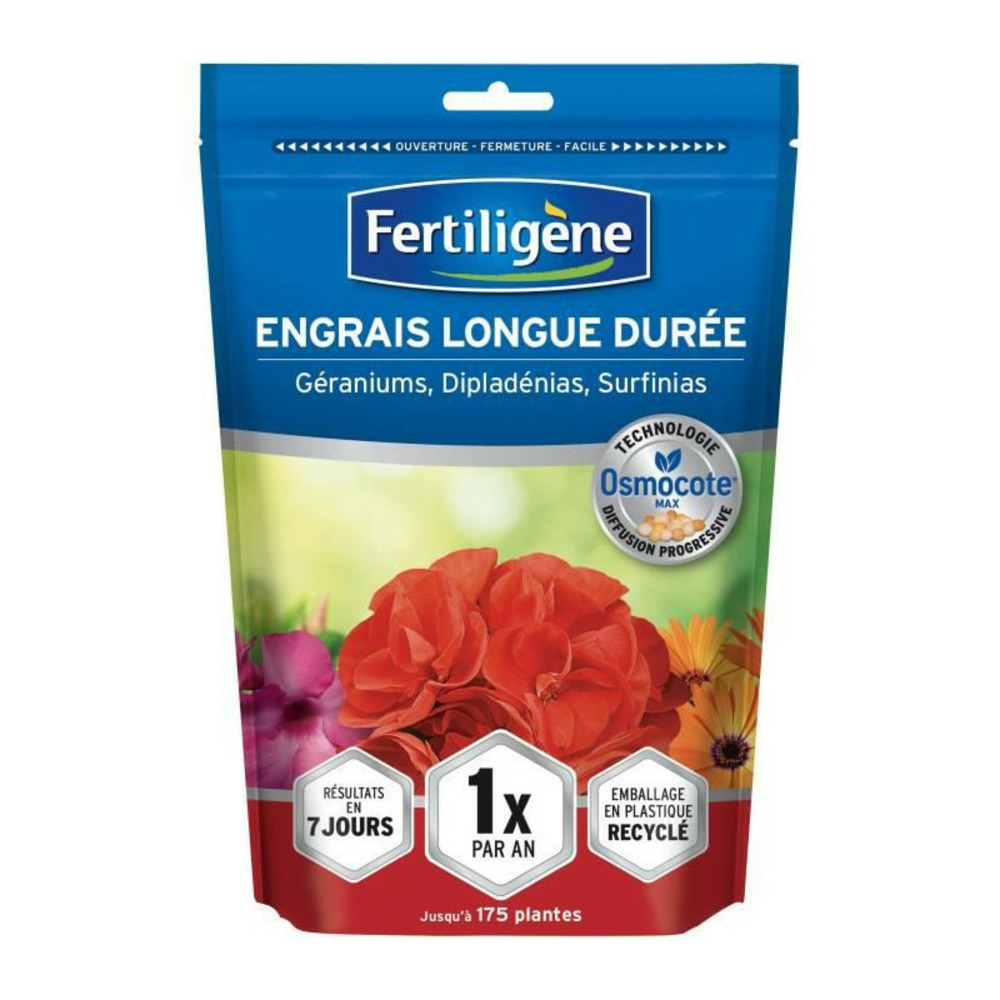 Fertiligene - engrais longue durée osmocote max géraniums, dipladénias, surfinias 700g