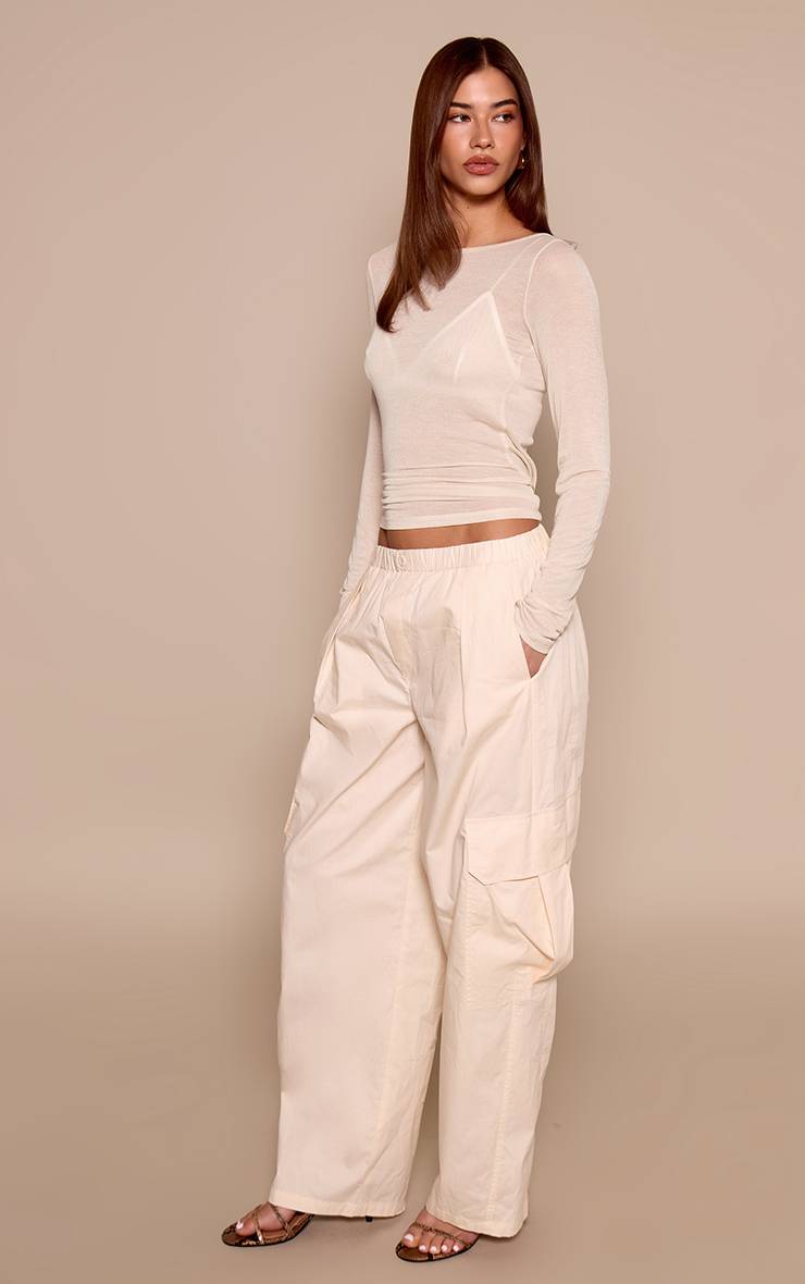 Pantalon En Coton Avec Détails De Poches Cargo