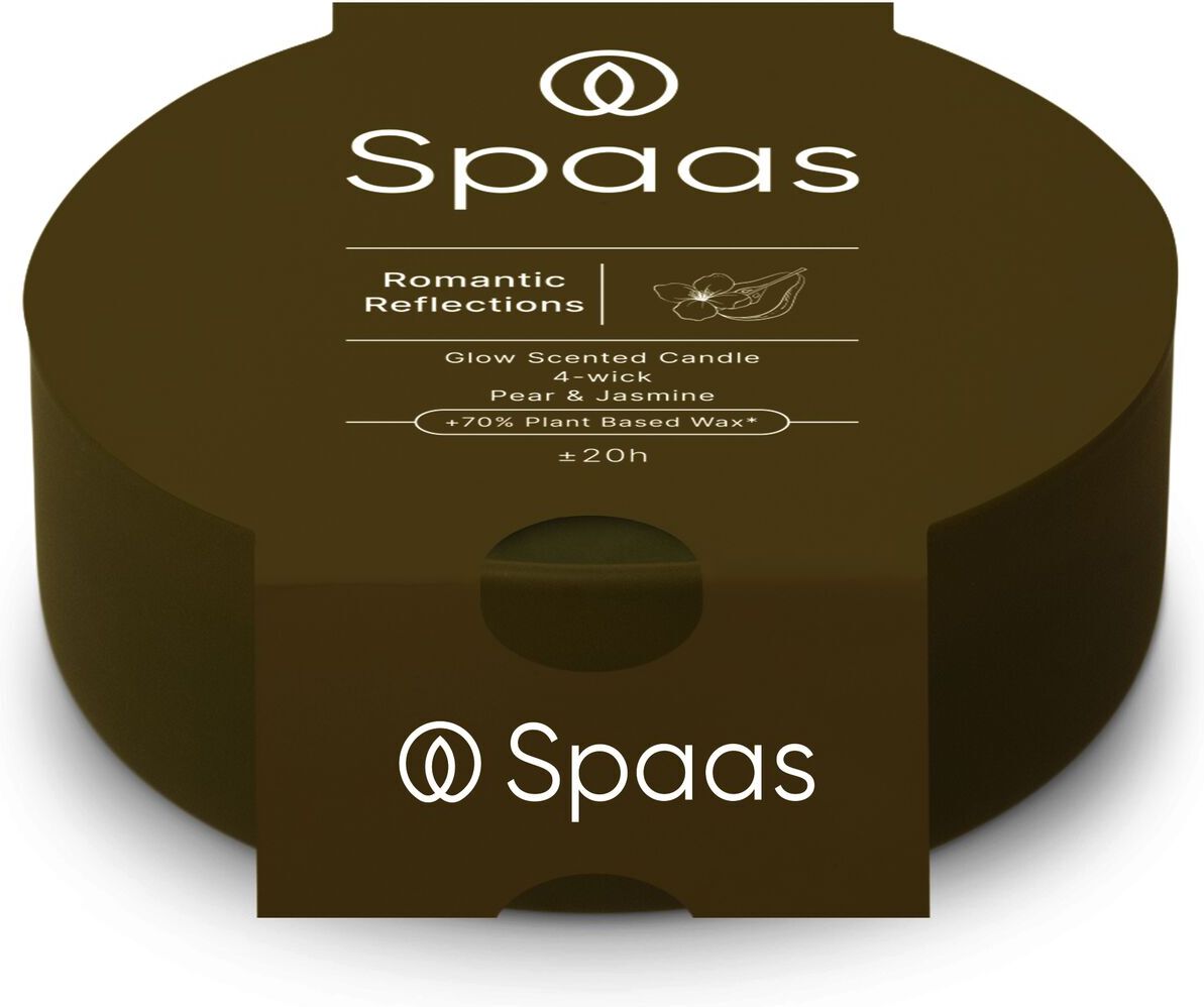 Spaas geurkaars Essential collection Romantic Reflect groen 20 uur D 13 H 4,5 cm