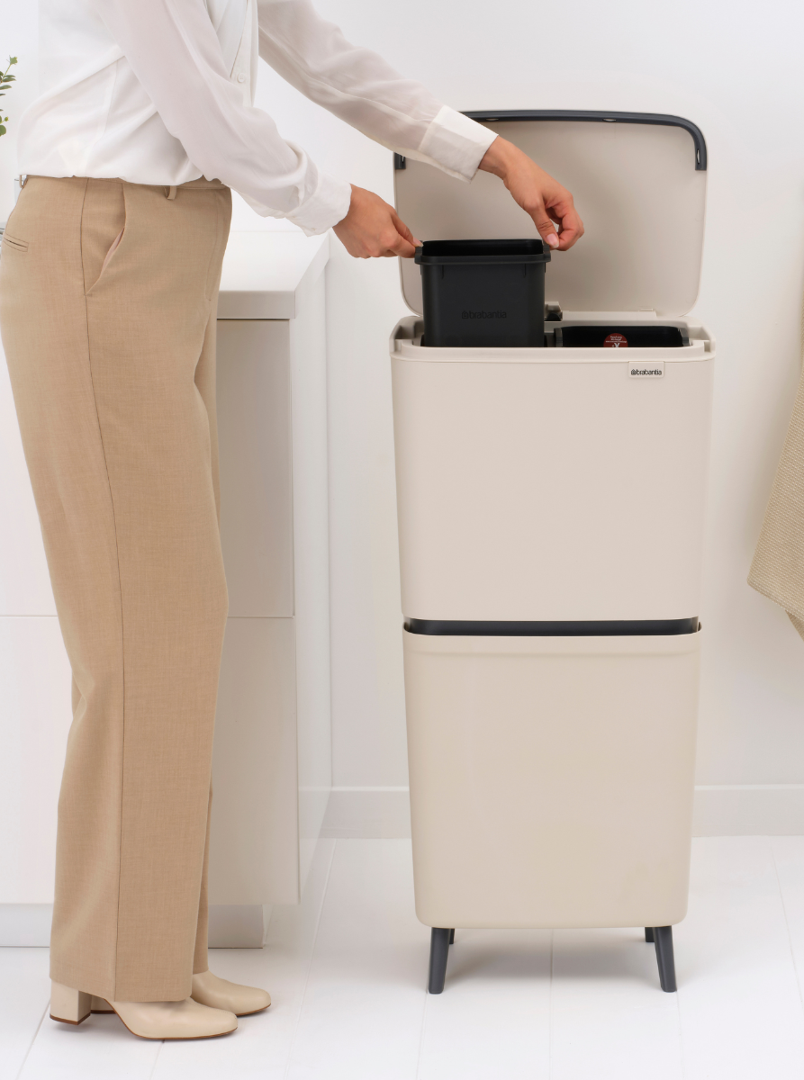 SortUp Recycle Prullenbak Hi, 10 10 25 liter - Soft Beige