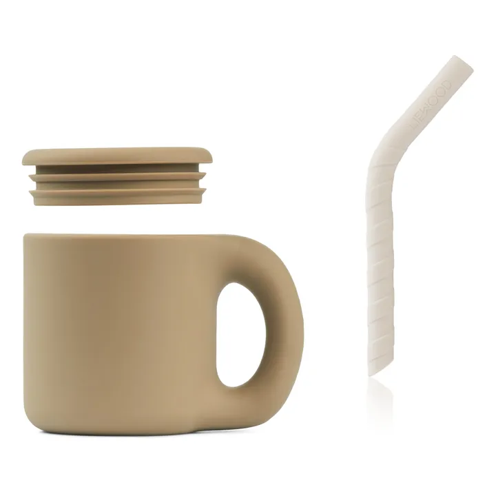 Liewood Tasse paille Jenna en silicone | Beige