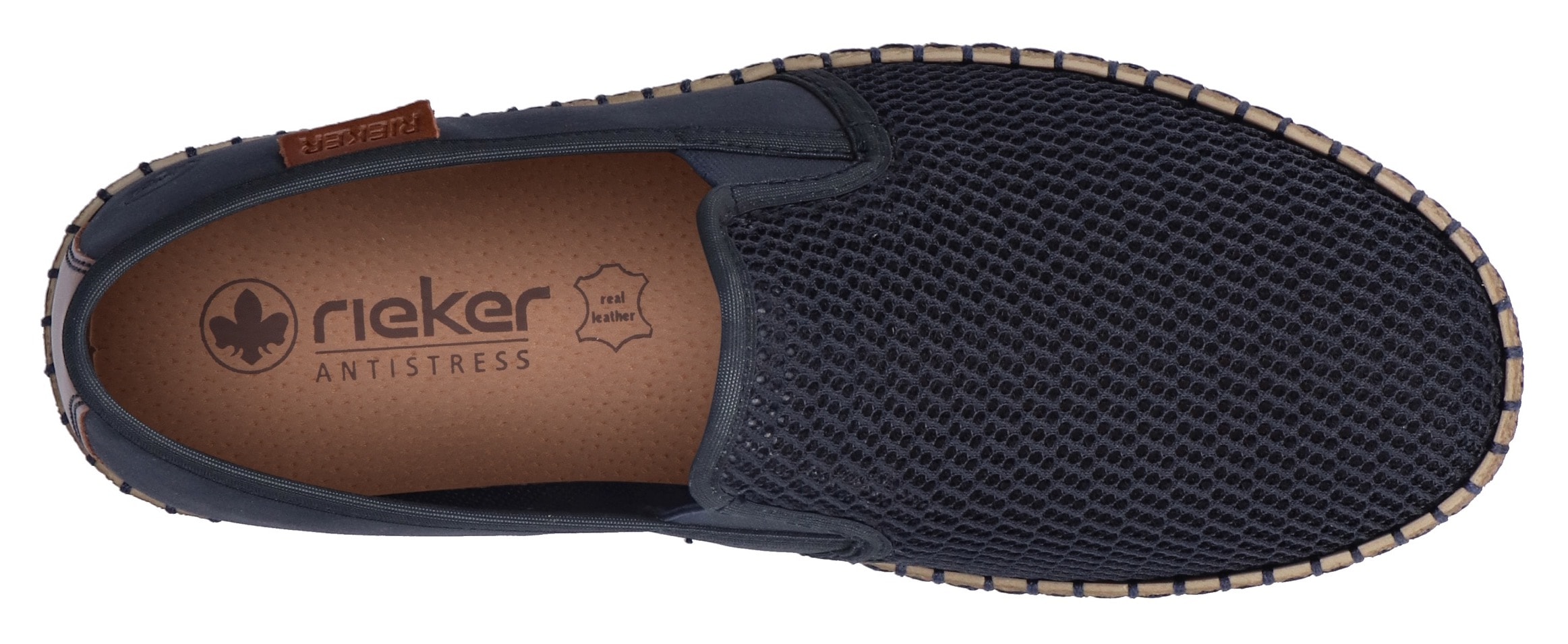 Rieker Slipper  mit modischer Laufsohle in Bast-Optik