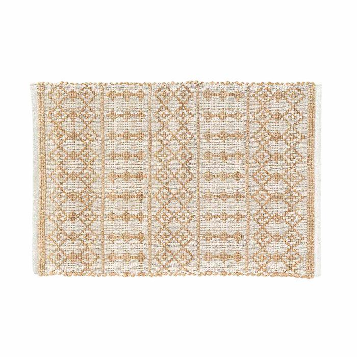 TAPIS RECTANGLE 60X90CM JUTE UNI ET COTON UNI ORYA