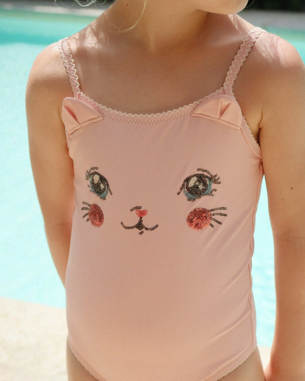 Badedrakt m/ Glitrende Paljetter – Badetøy UV 40+ | Kitty Swimsuit GRS