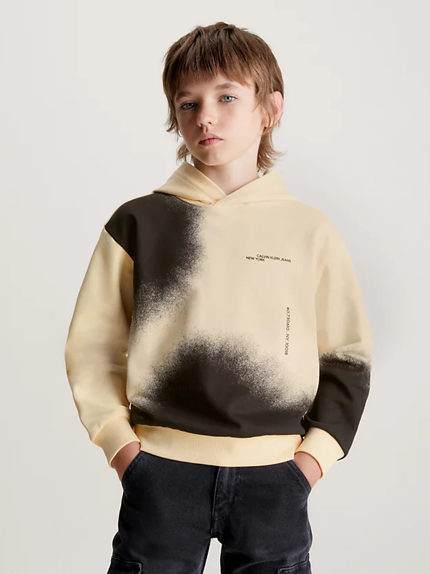 Moletom infantil com estampa spray e modelagem folgada