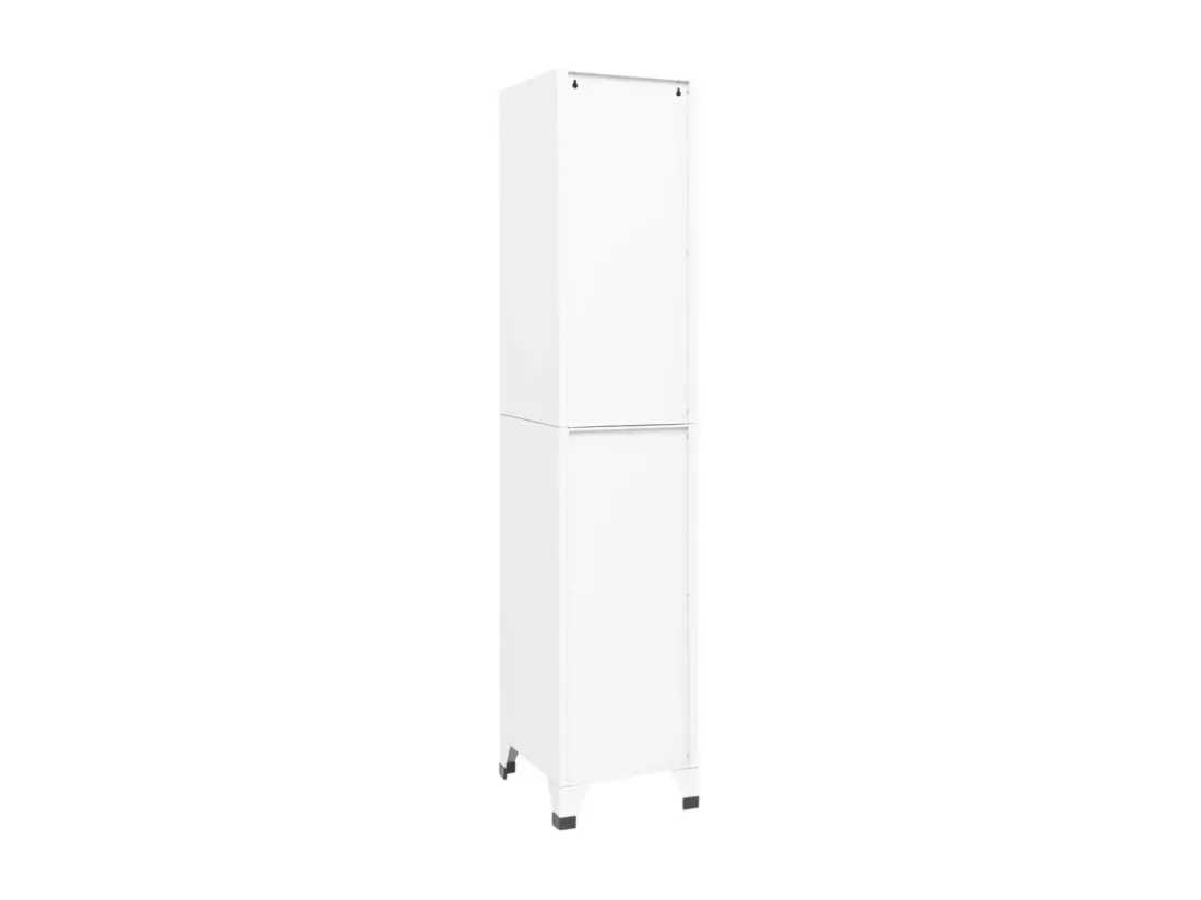 Armoire à casiers Blanc 38x40x180 cm Acier
