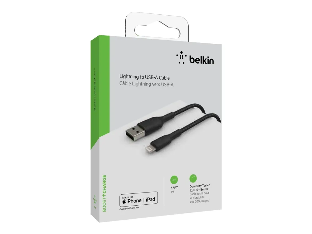 Belkin BoostCharge - Lightning-kabel - Lightning han til USB han - 1 m - sort