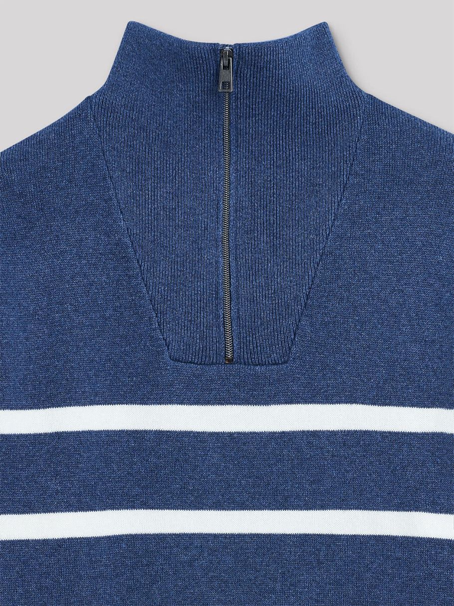 Pull col cheminée en coton