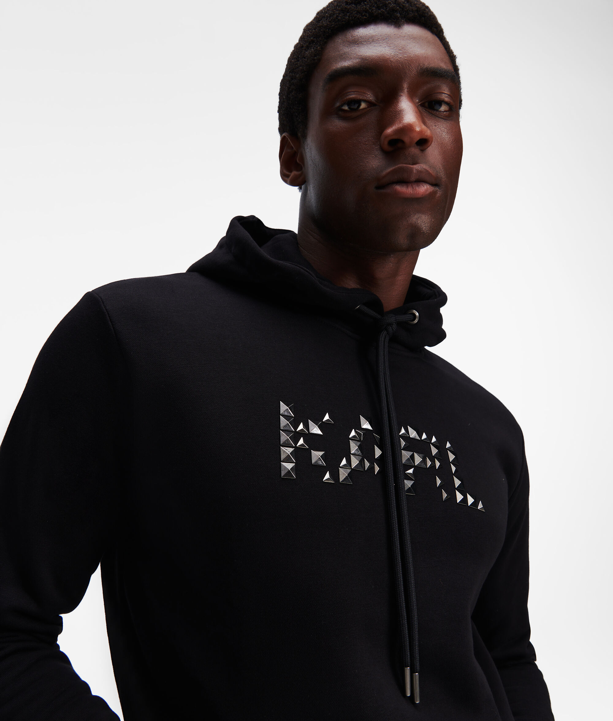 SWEAT À CAPUCHE À LOGO BRILLANT