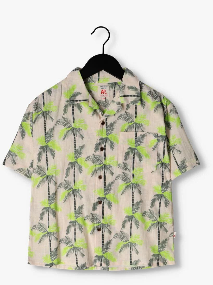 AO76 groene ao76 casual overhemd hawaiian palms shirt