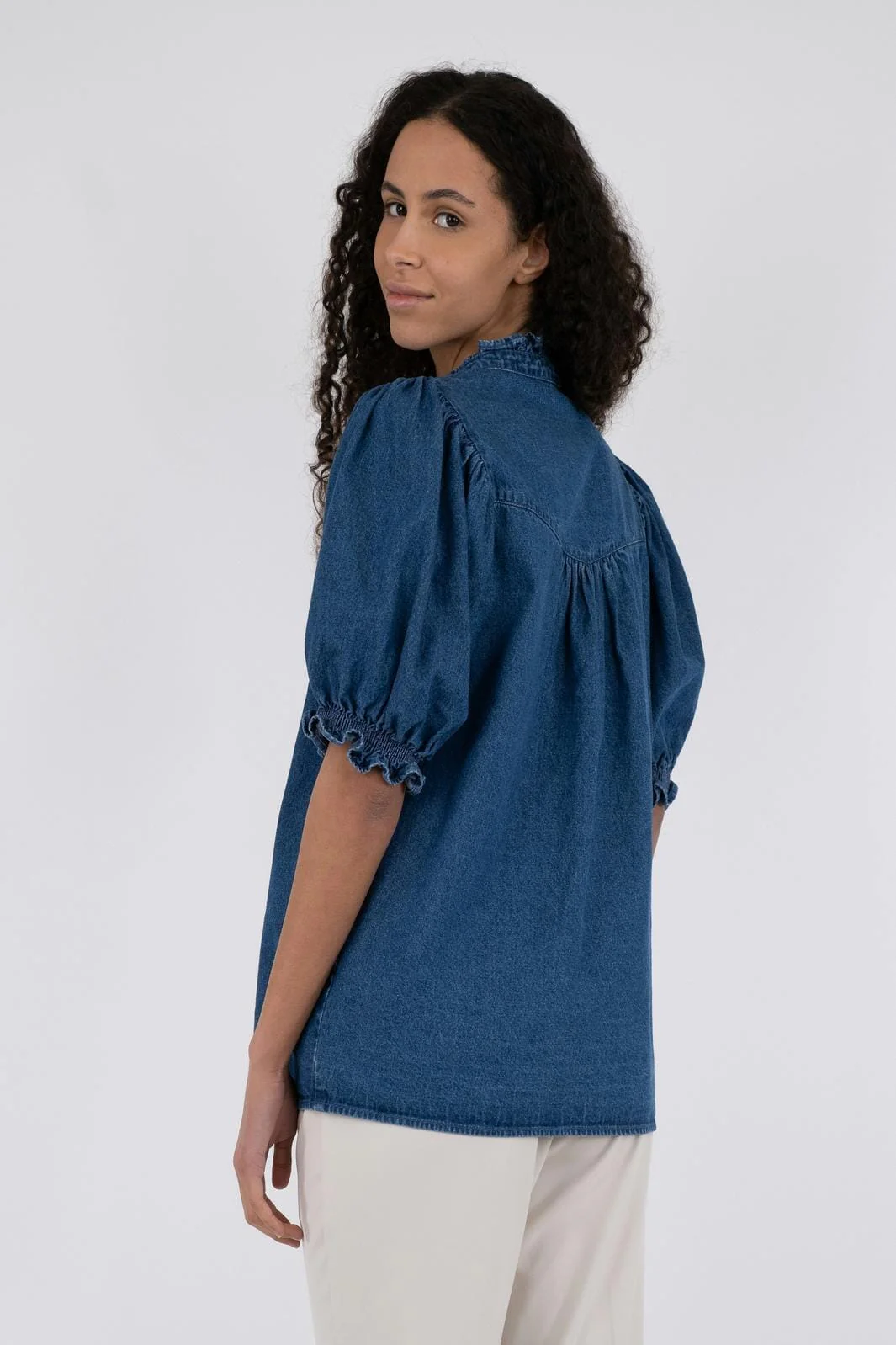 Neo Noir Avalon Denim Shirt blue