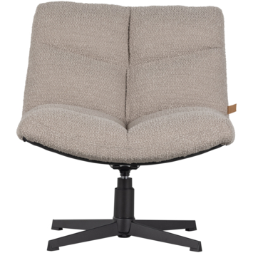 WOOOD fauteuil Vinny zand bouclé polyester draaibaar