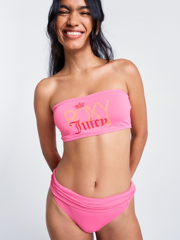 Roxy X Juicy Couture Haut de bikini bandeau Rose Femme