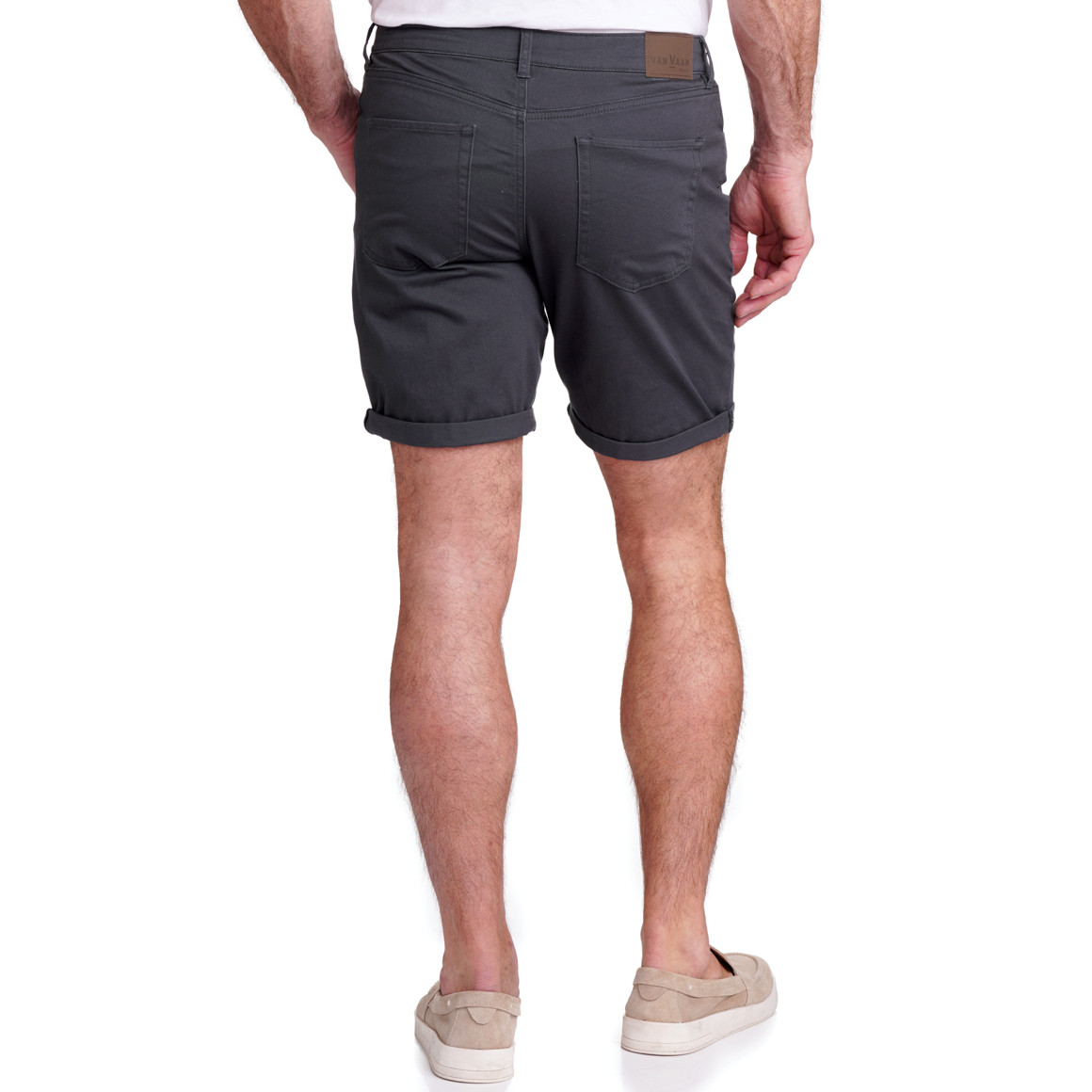 VanVaan Denim Herren Shorts im Five-Pocket-Style dunkelgrau