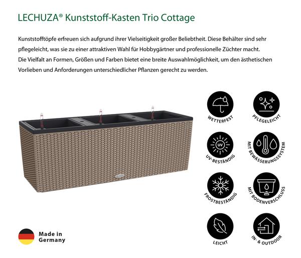 LECHUZA® Polyrattan-Kasten Trio Cottage,