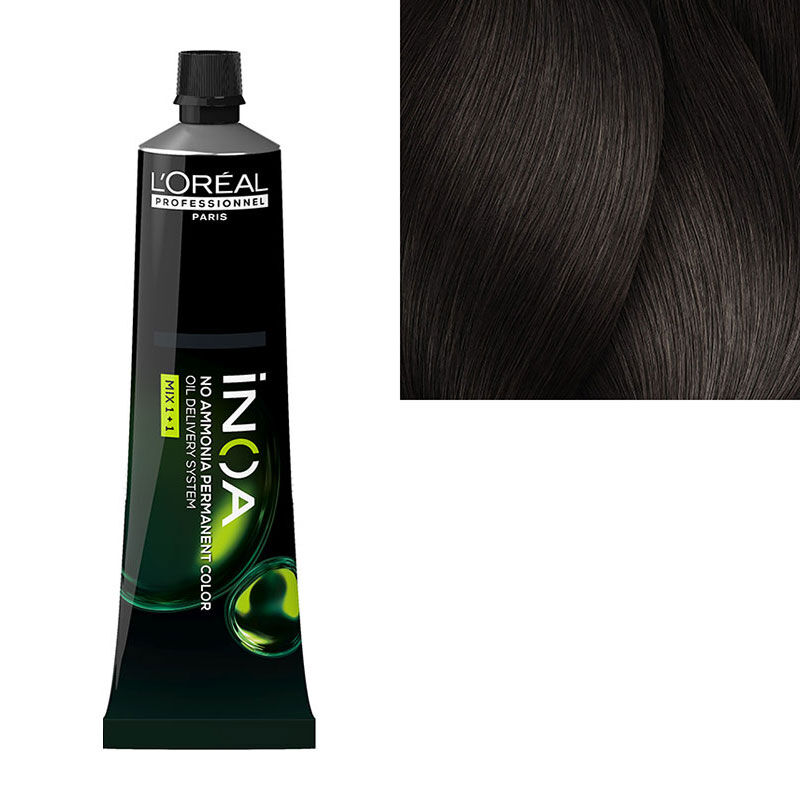 Coloration sans ammoniaque Inoa 5.18 châtain clair cendré mocca