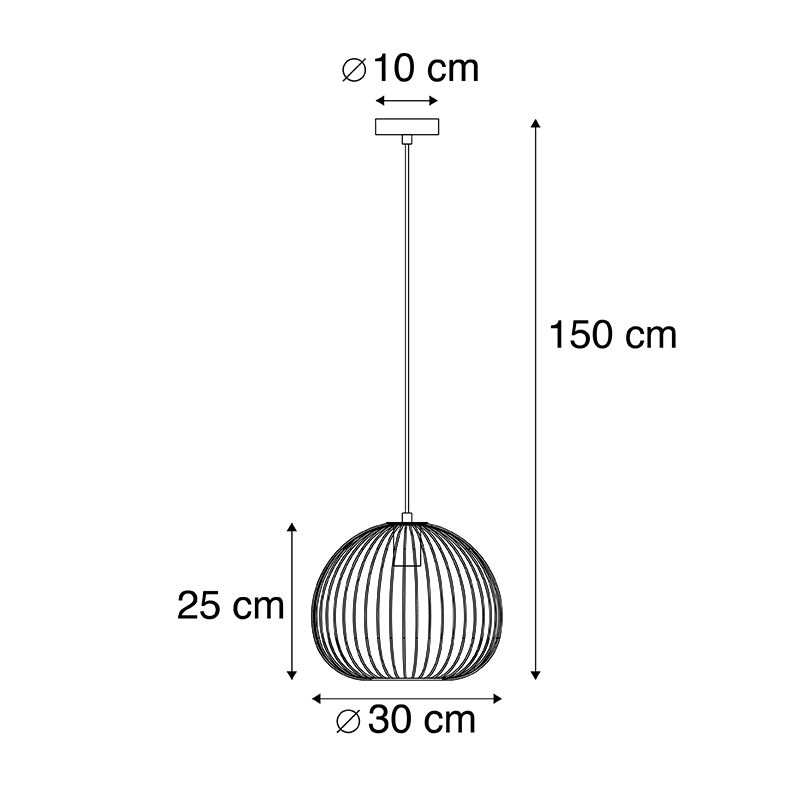 Design hanglamp zwart draad - Wire Dough