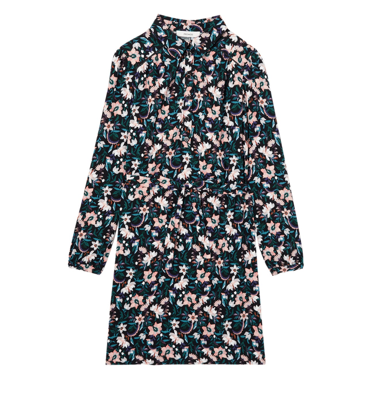 Robe-chemise courte Femme - Imprimé noir