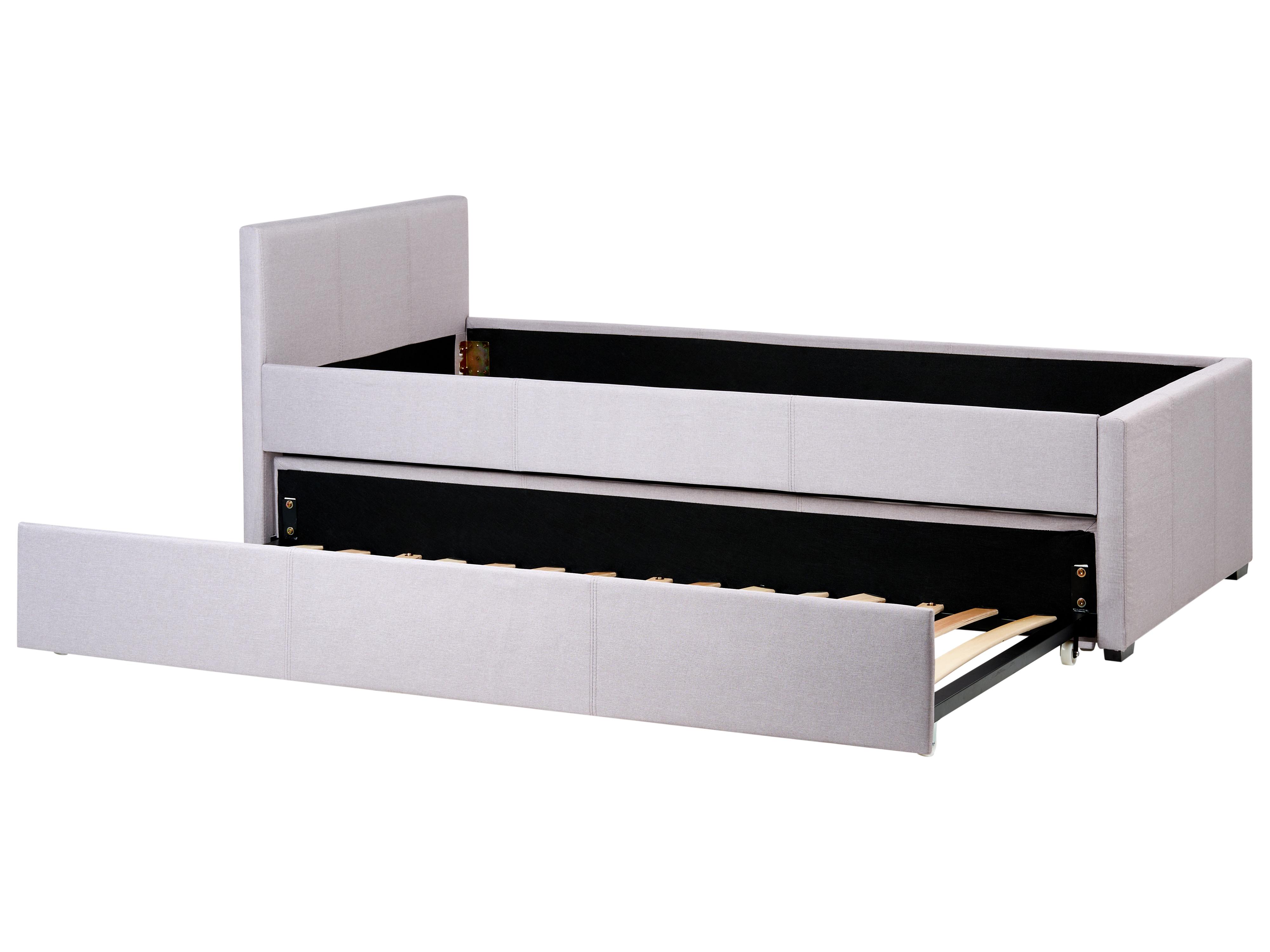 Onderschuifbed Stof MARMANDE 90 x 200 cm Lichtgrijs