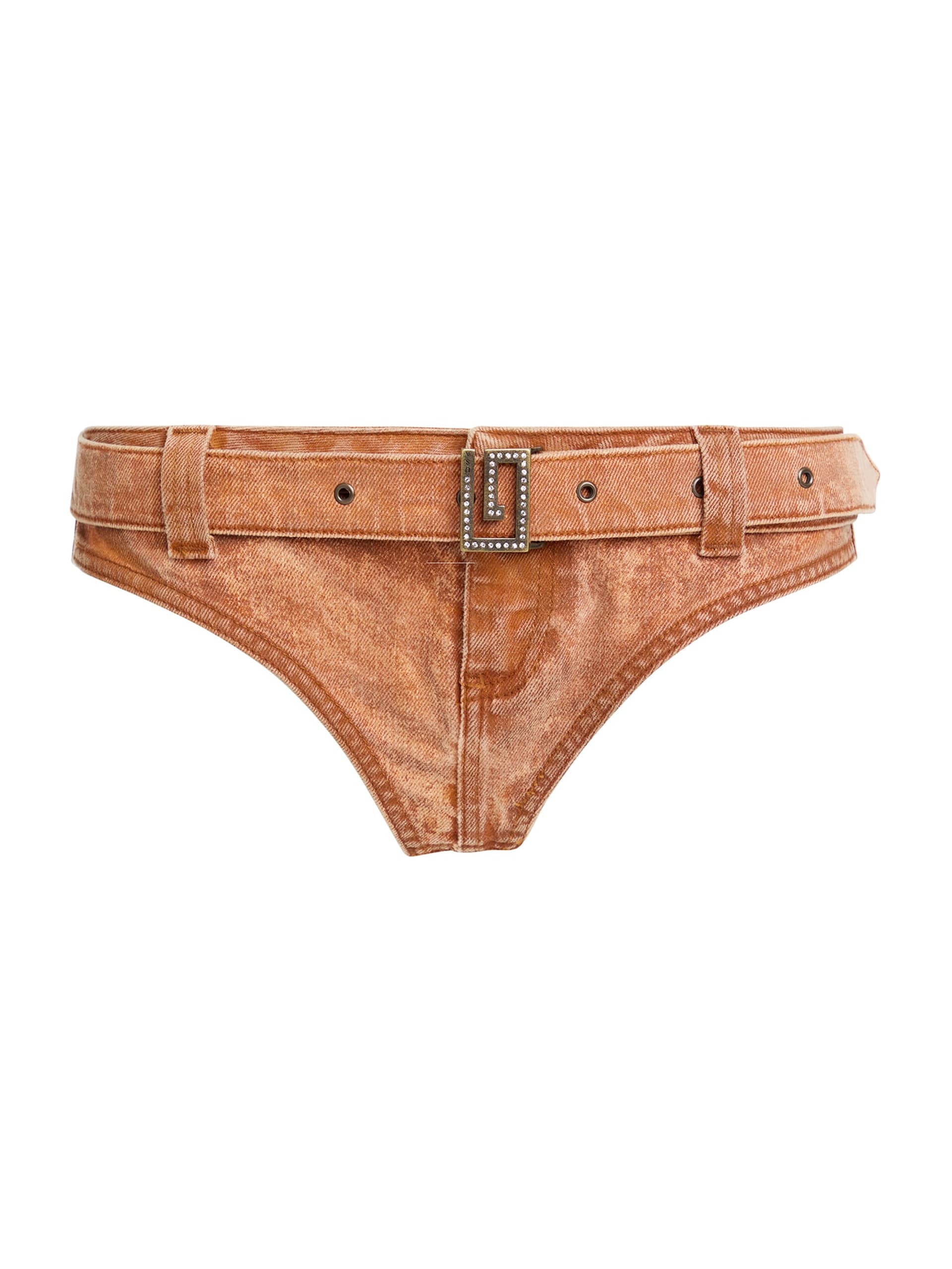 calcinha jeans com cinto