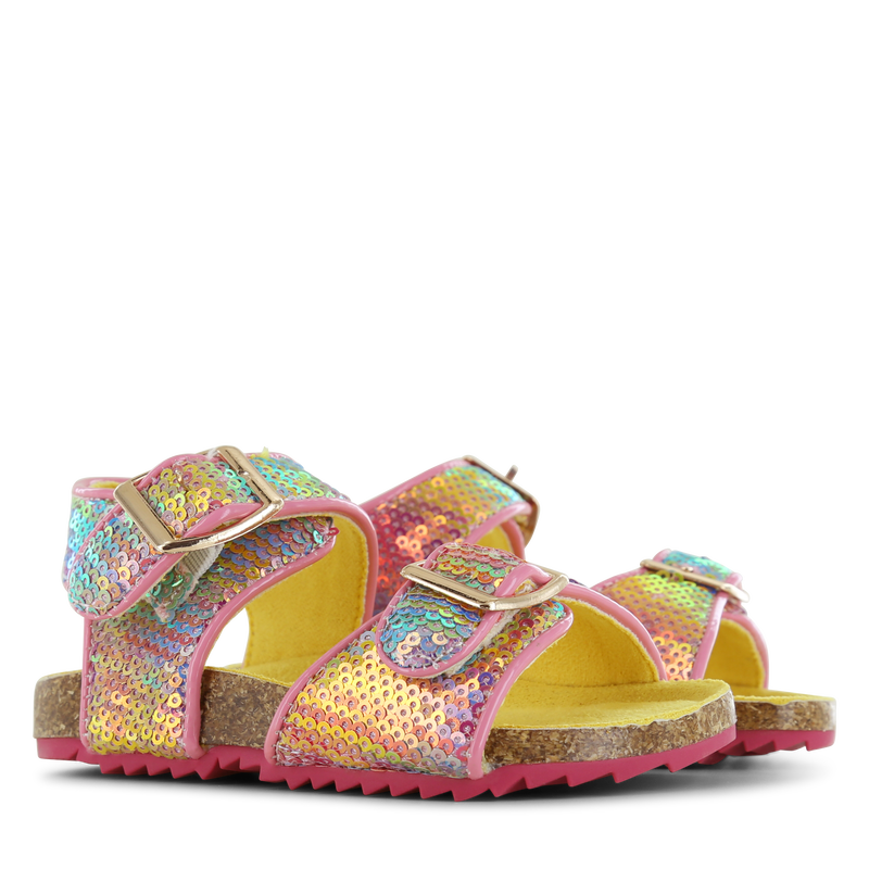 Go Bananas sandaal – Rainbow Microleer, Pailletten | Meisjes schoenen