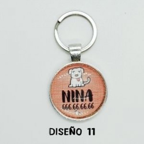 Etiqueta de identificação vermelha para cães