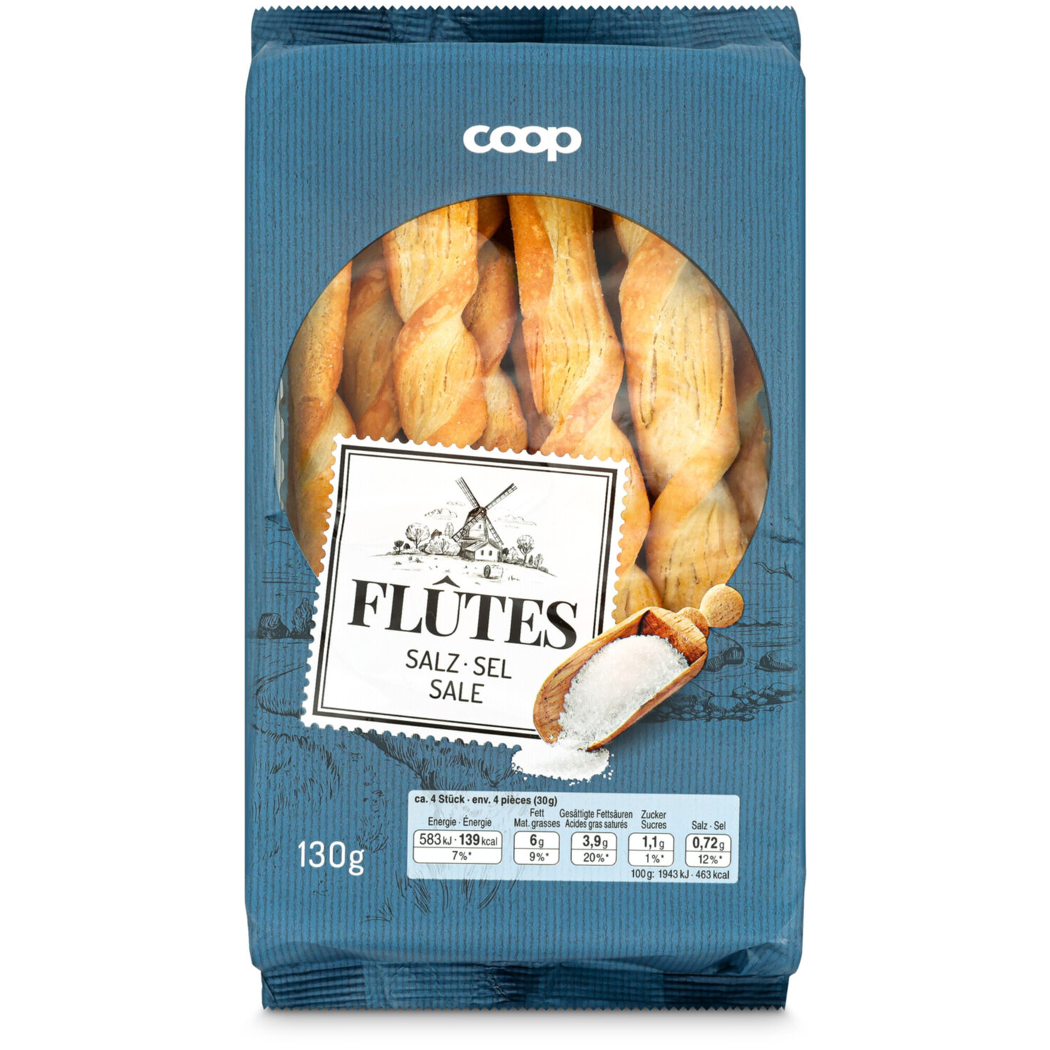 Flûtes mit Salz