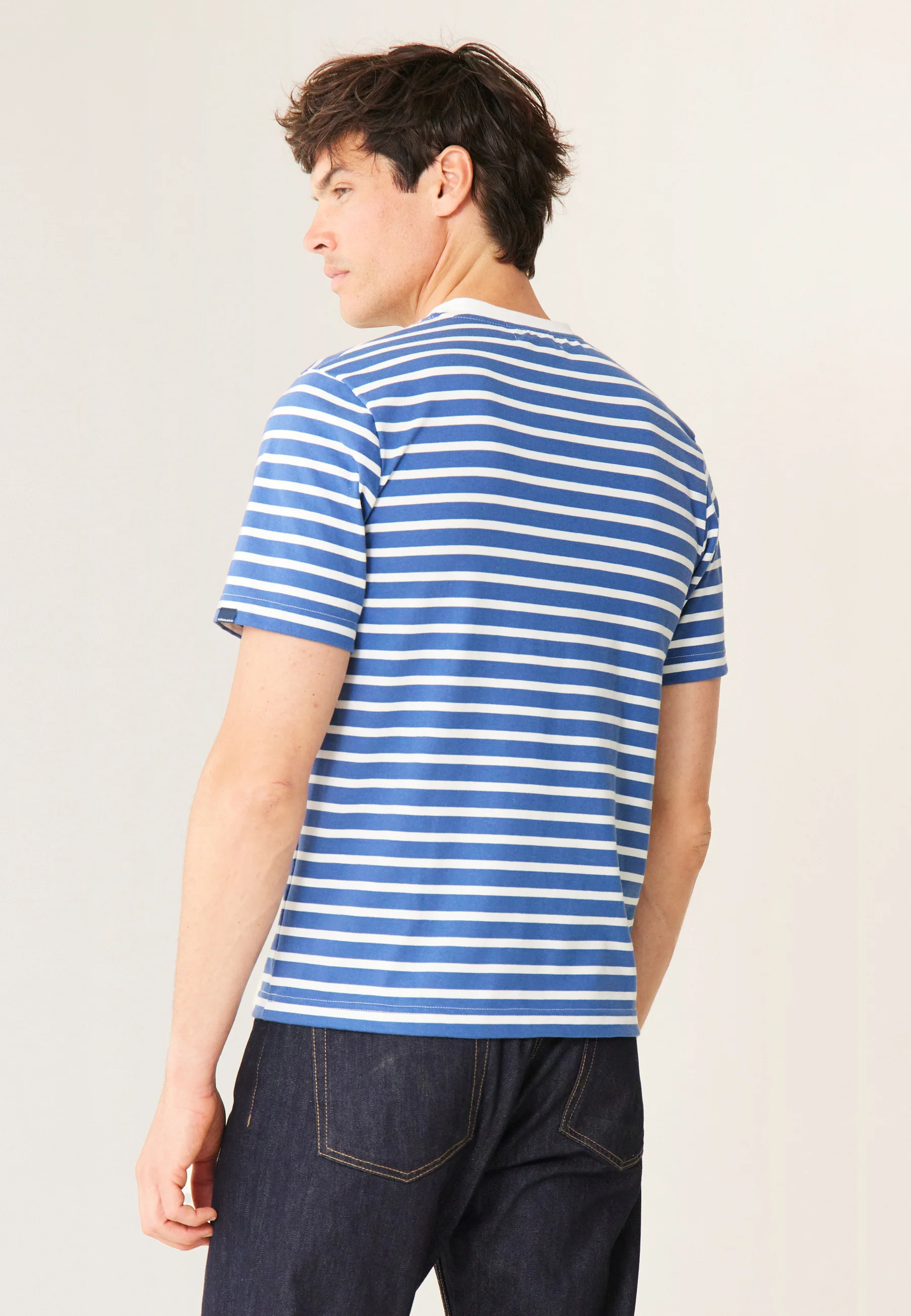 Marinière mixte en coton-Marlow Mariniere Acier Blanc