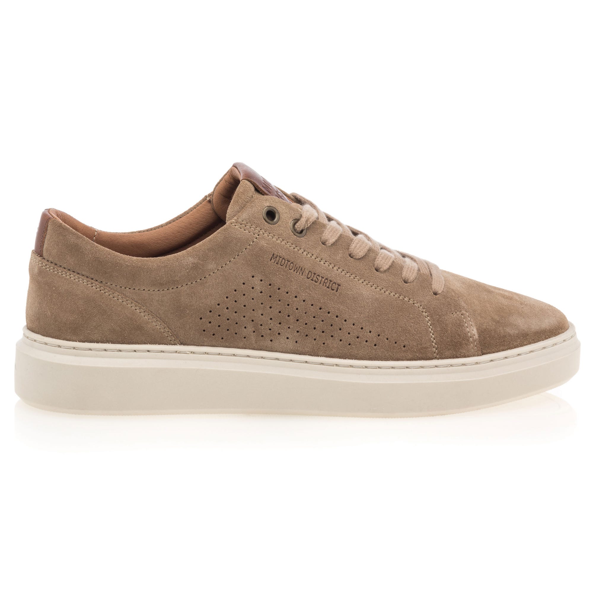 Baskets basses Homme en cuir beige