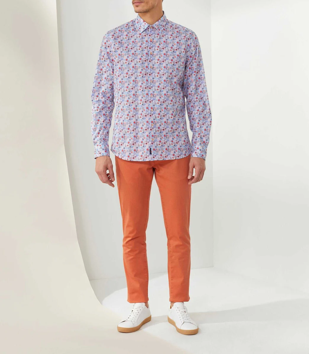 Chemise casual orange 