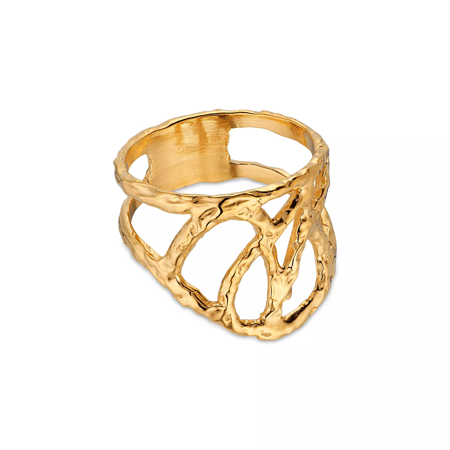 Jane Kønig Flet Medium Ring 18 kt. Forgyldt Sølv JKR-SS23-G_50